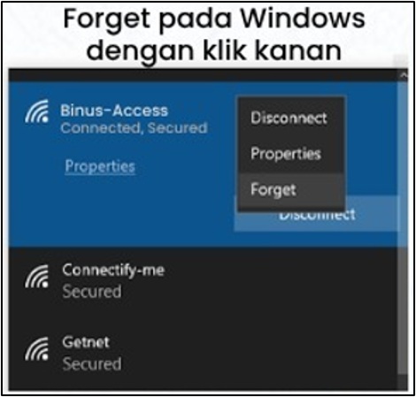 Forget Network Windows