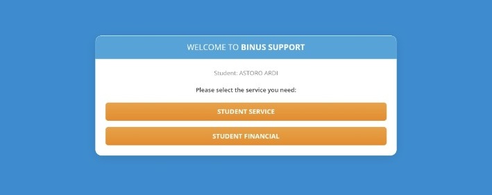 Pilihan Layanan Student Service dan Financial